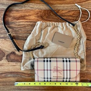 Burberry Plaid crossbody with gold chain